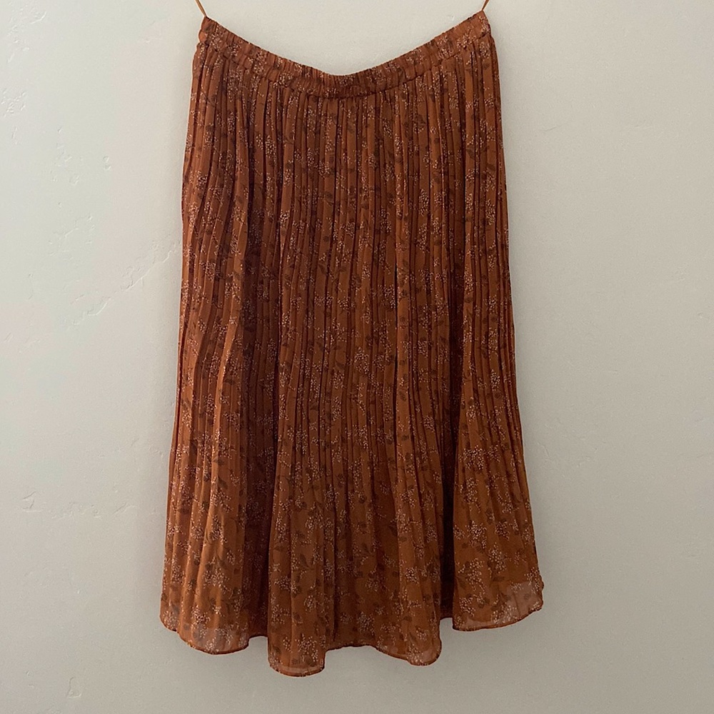 Orange ruffle skirt